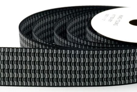 Black Unique Checkered Design Ribbon_K1750-001